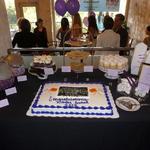 Purple party dessert buffet